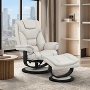 IFDCIF-6202-M Recliner (Light Beige Leather)