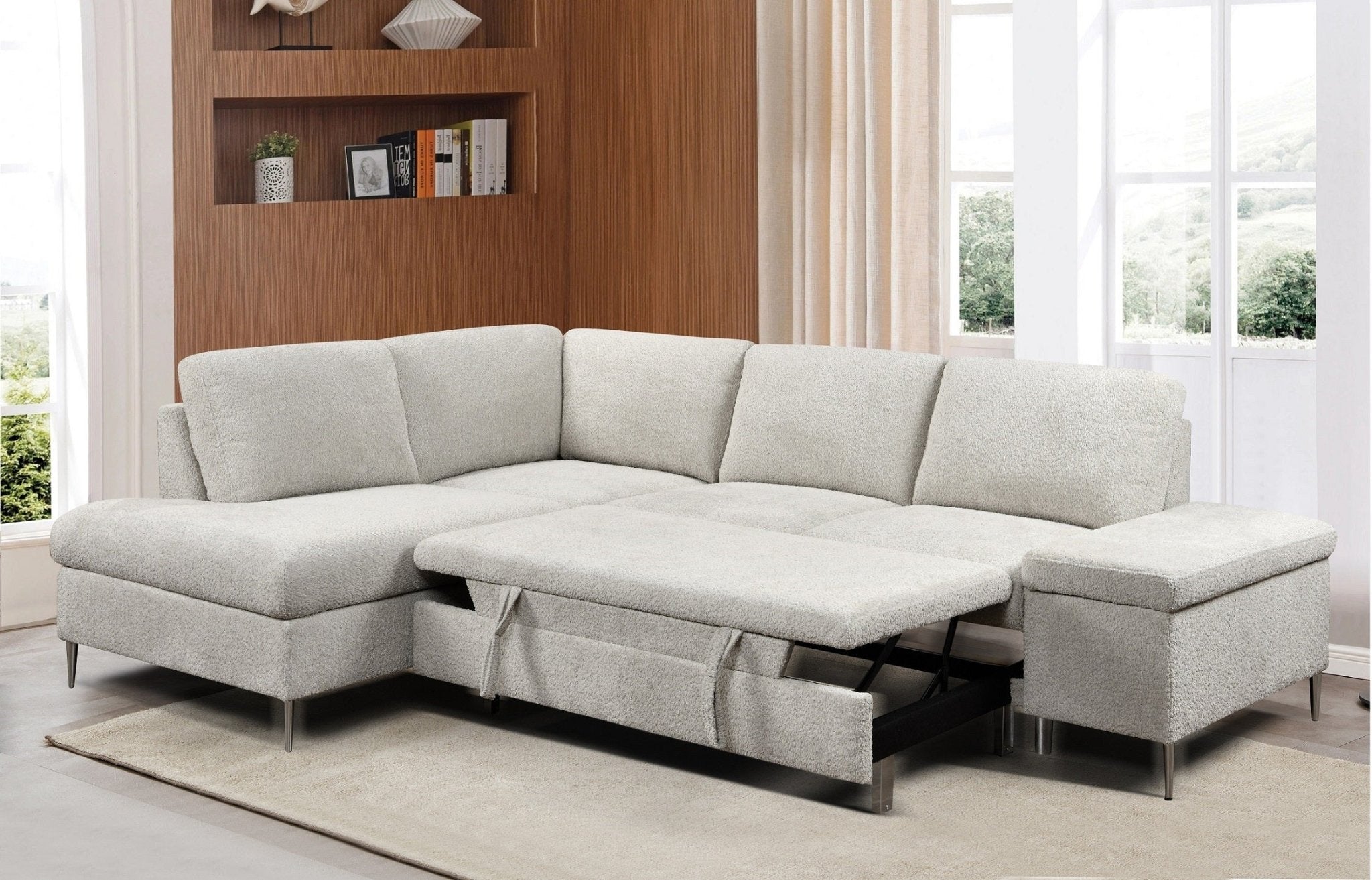 IFDCIF - 9023 LHF (Boucle Fab) Sofa Bed