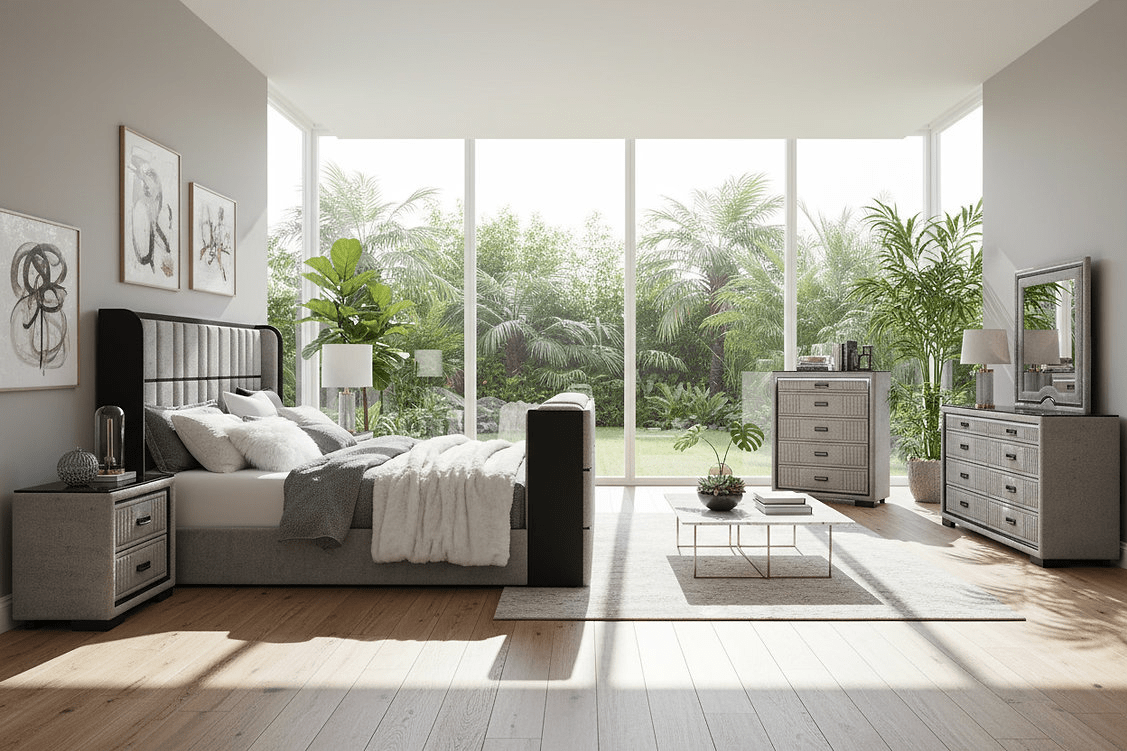 IFDCIsabella - Grey Bedroom Set
