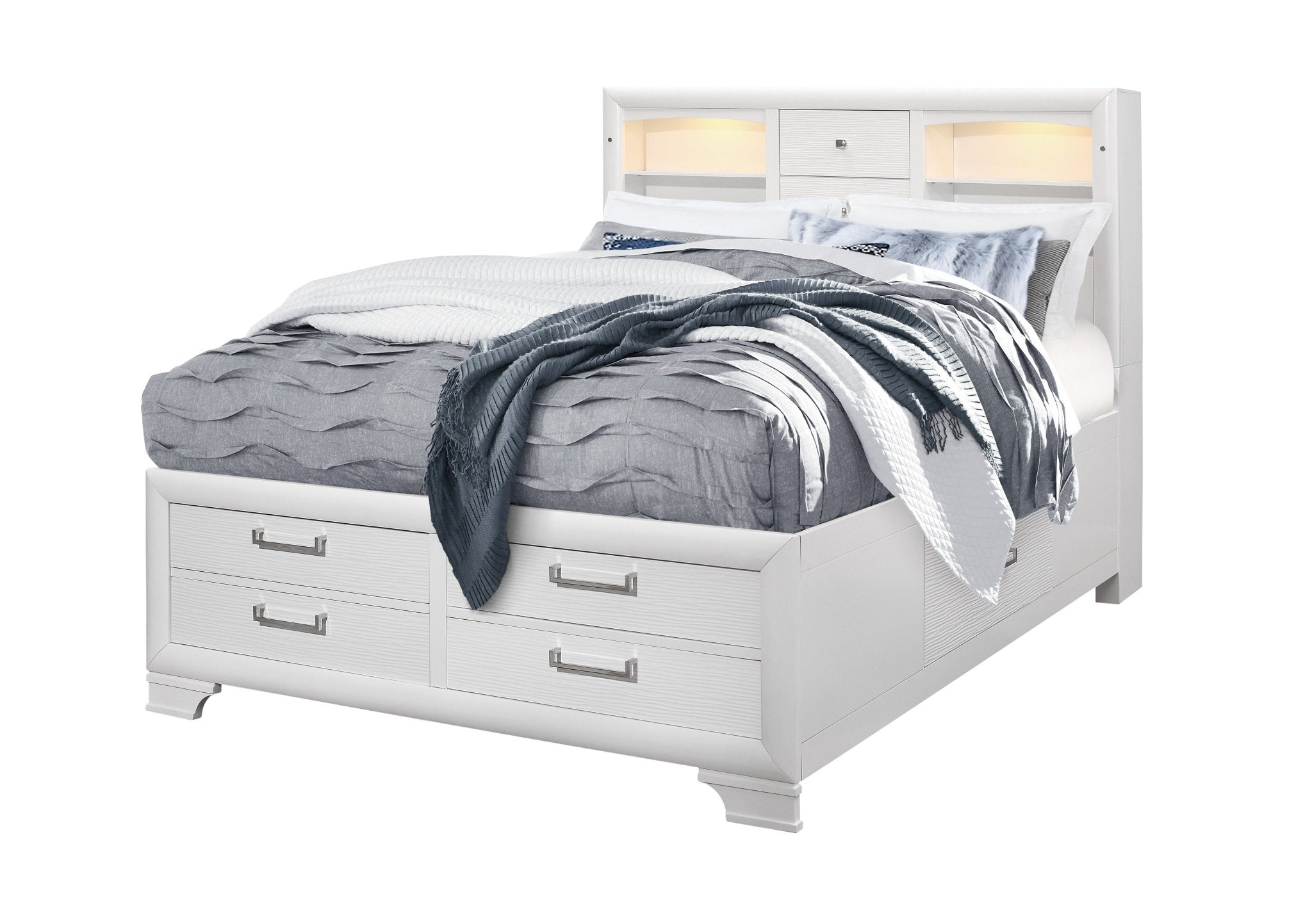 IFDCJordyn (White) Bed Set