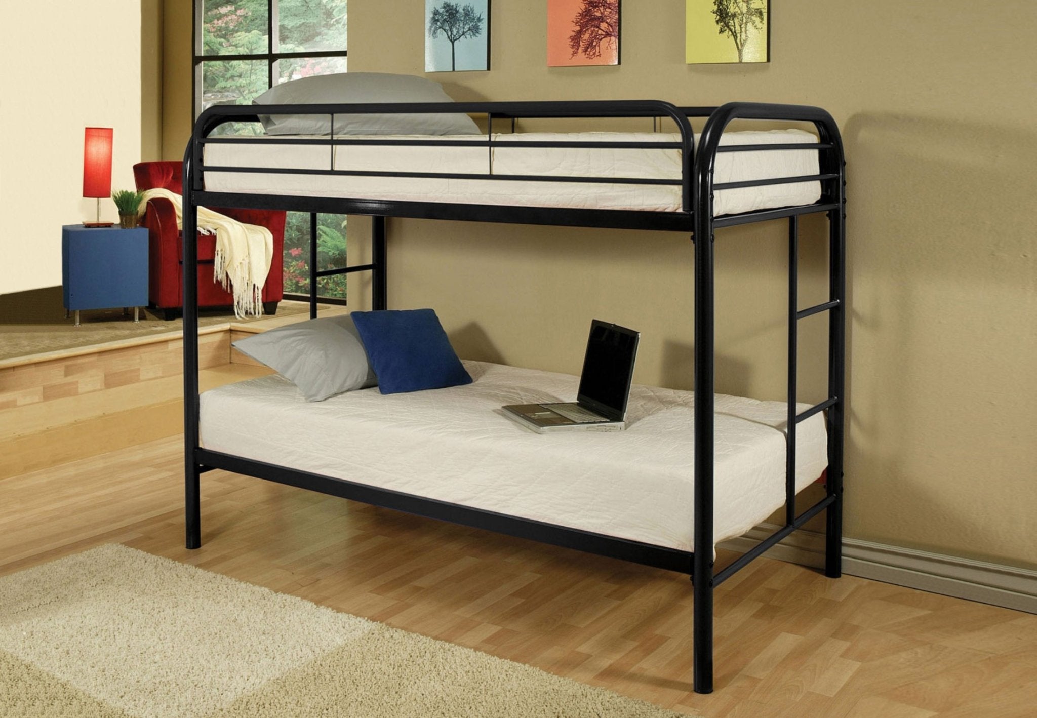 IFDCMetal Bunk Bed Black IF - 500BK (Single/Single)