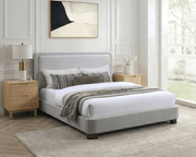 IFDCModern Upholstered Bed in Soft Light Grey Fabric IF-5911