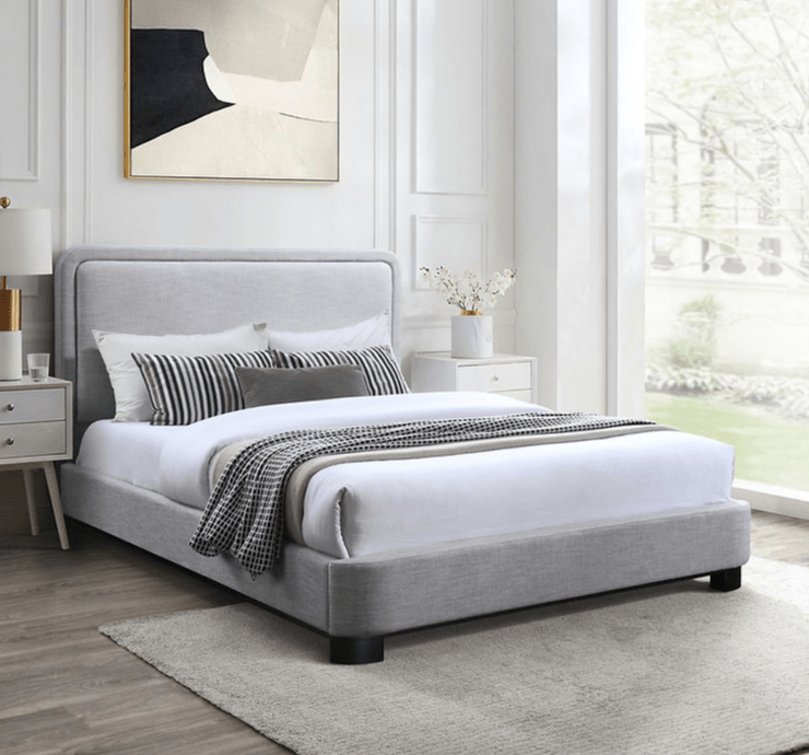 IFDCModern Upholstered Bed with Floating Nightstands IF-5927
