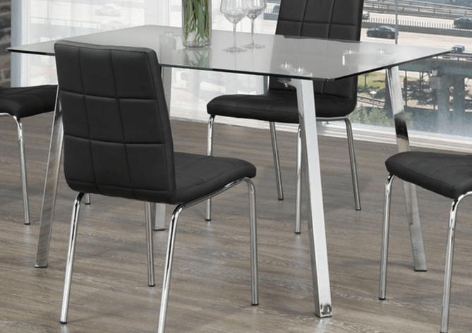 IFDCRectangular Glass 5pc Dining Set T-5065 C-1760