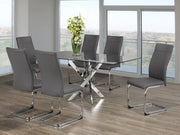 IFDCRectangular Glass 7pc Dining Set T - 1448 C - 1879