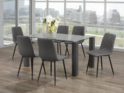 IFDCRectangular Glass 7pc Dining Set T - 1449 C - 1712