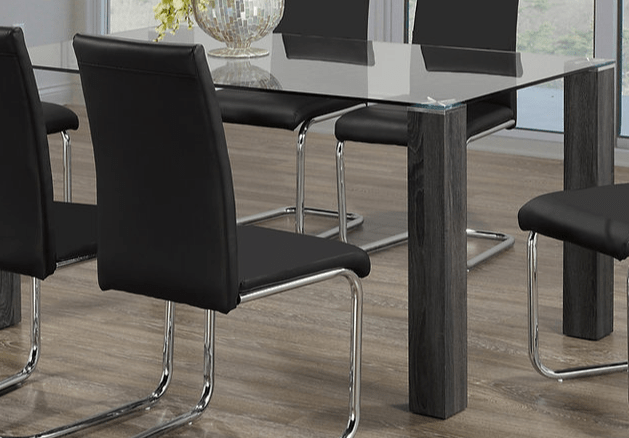 IFDCRectangular Glass 7pc Dining Set T-1449 C-1871