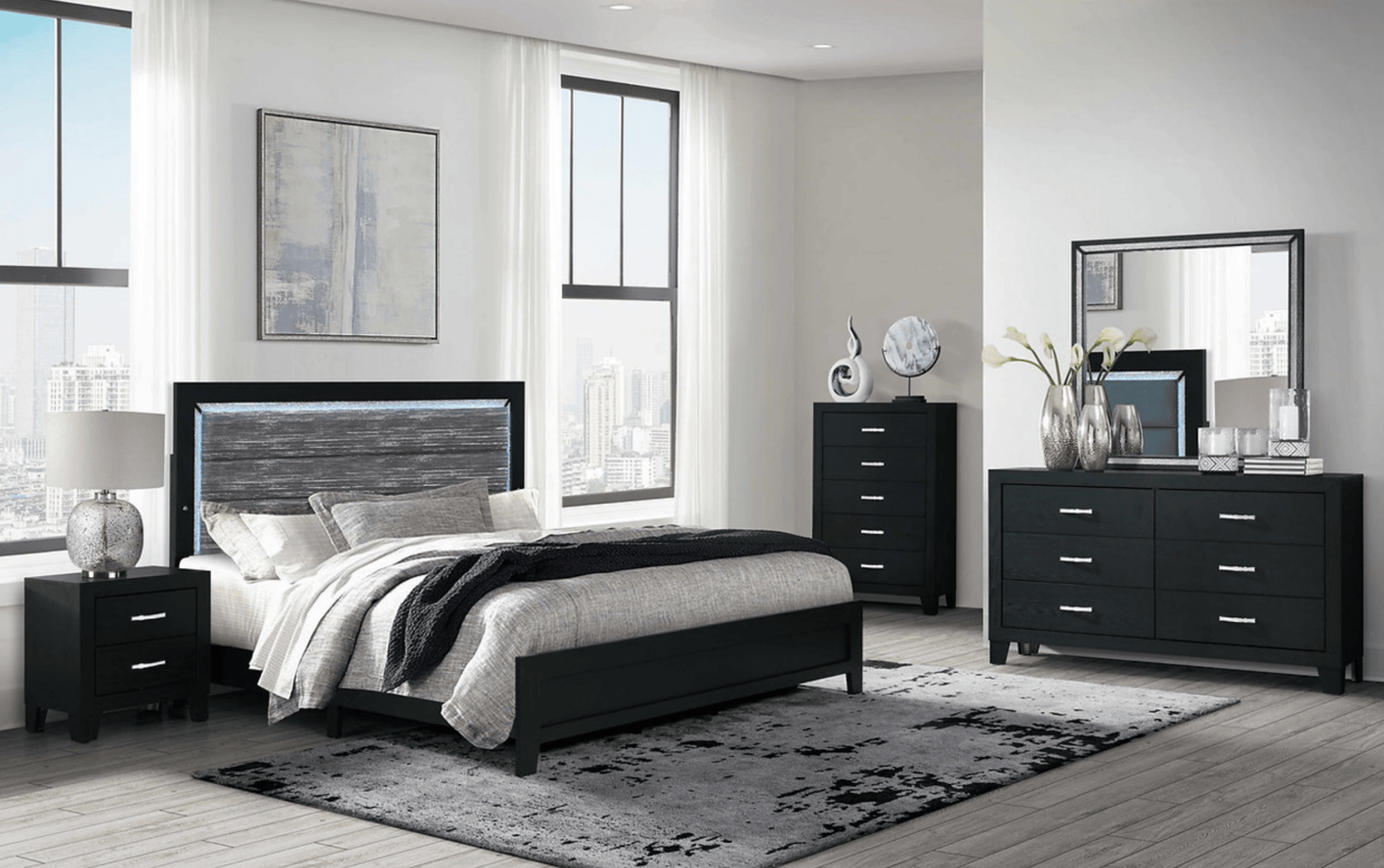 IFDCReid - Black Bed Set