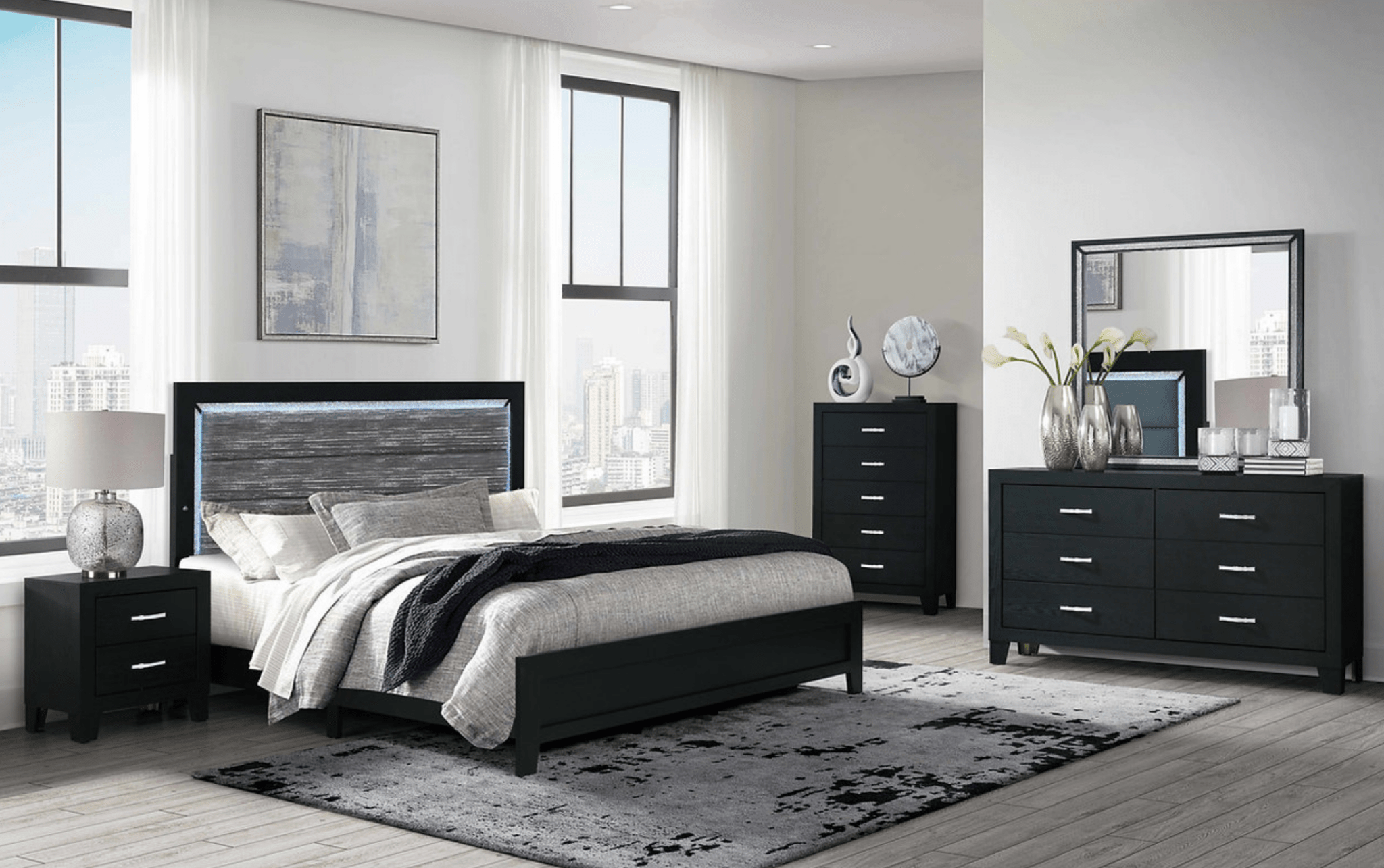 IFDCReid - Black Bed Set