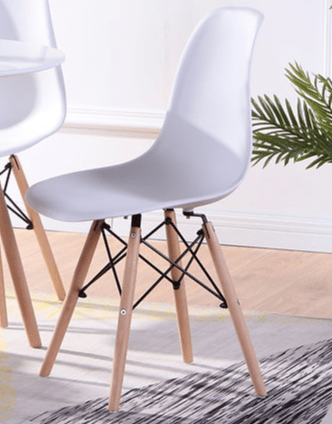 IFDCRound Lacquered Eiffel 5pc Dining Set with 4 White Chiars T-1405 C-1421