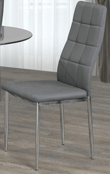 IFDCRound Tempered Clear Glass 5pc Dining Set with 4 White Chairs T-1430 C-1772