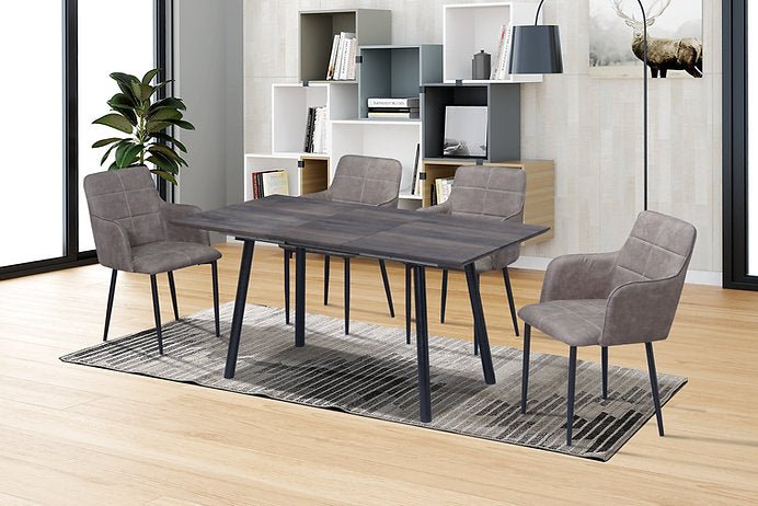 IFDCSelf Storing Butterfly Extension Leaf 7pc Dining Set T - 1814 C - 1835