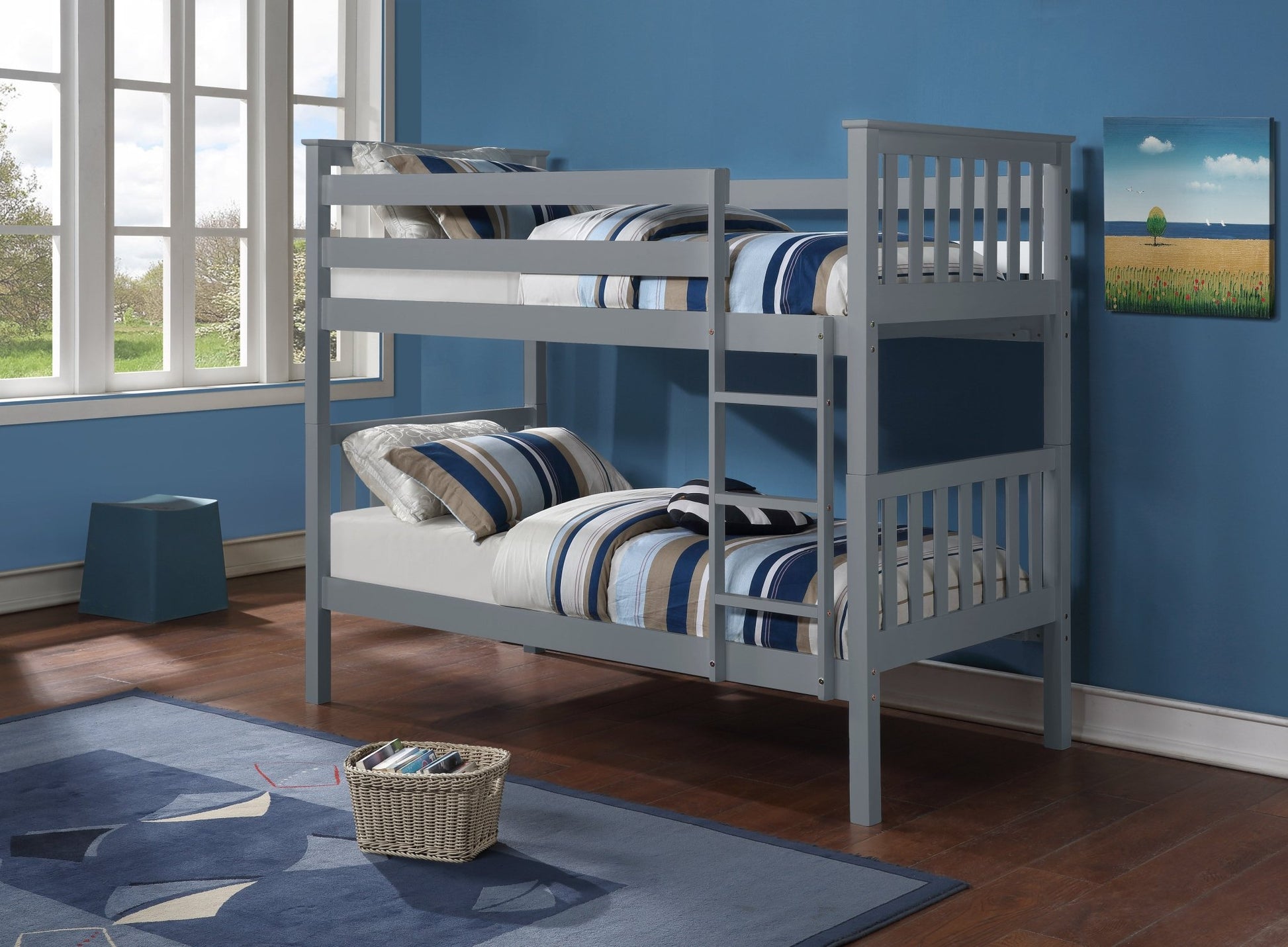 IFDCSingle Grey Wooden Bunk Bed B - 101G (Single/Single)