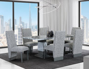 IFDCSoft Grey Fabric 7pc Dining Set IF - 1600
