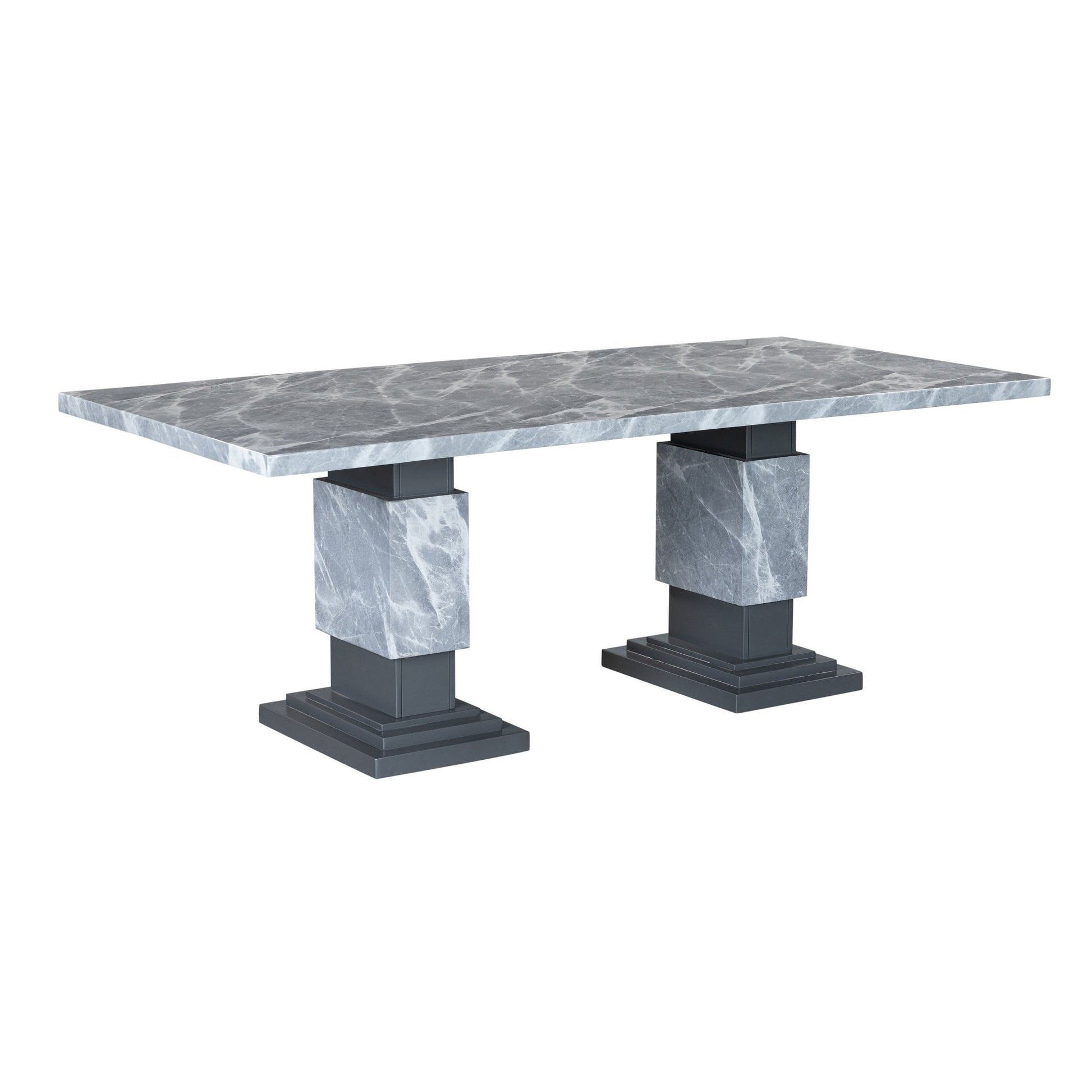 IFDCSoft Grey Fabric 7pc Dining Set IF - 1600
