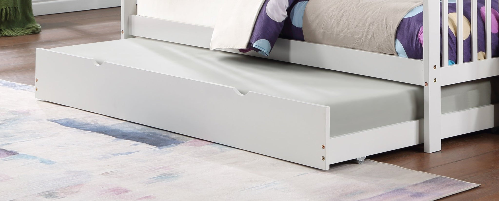 IFDCStaircase White Bunk Bed B - 1892 - EK (Single/Double)