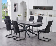 IFDCT - 1570 C - 1571 Extension Table 7pc Dining Set