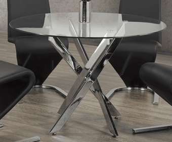 IFDCTempered Clear Glass 5pc Dining Set T-1447 C-1785