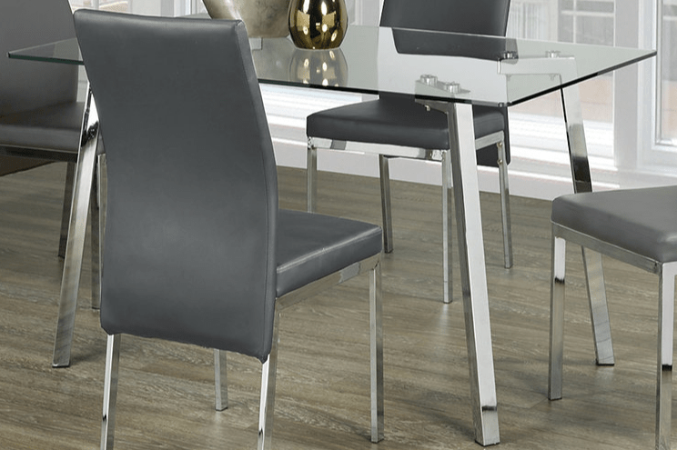 IFDCTempered Clear Glass 5pc Dining Set T-5065 C-5065