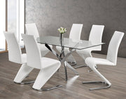 IFDCTempered Clear Glass 7pc Dining Set T - 1448 C - 1786