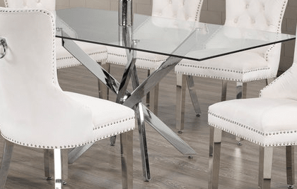 IFDCTempered Glass 7pc Dining Set T-1448 C-1263