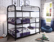 IFDCTriple Black Bunk Bed B - 503 (Single/Single/Single)