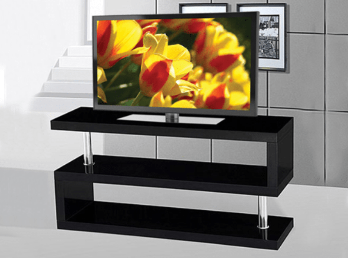 IFDCTV Stand Glossy Black with Chrome IF - 5015B