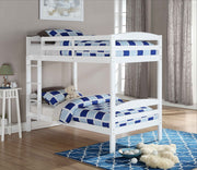 IFDCWhite Bunk Bed B - 124W (Single/Single)