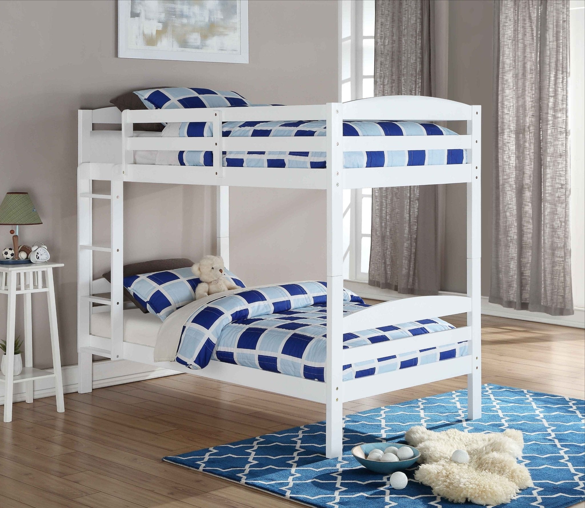IFDCWhite Bunk Bed B - 124W (Single/Single)