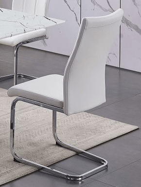 IFDCWhite Marble 7pc Dining Set T-1442 C-1878