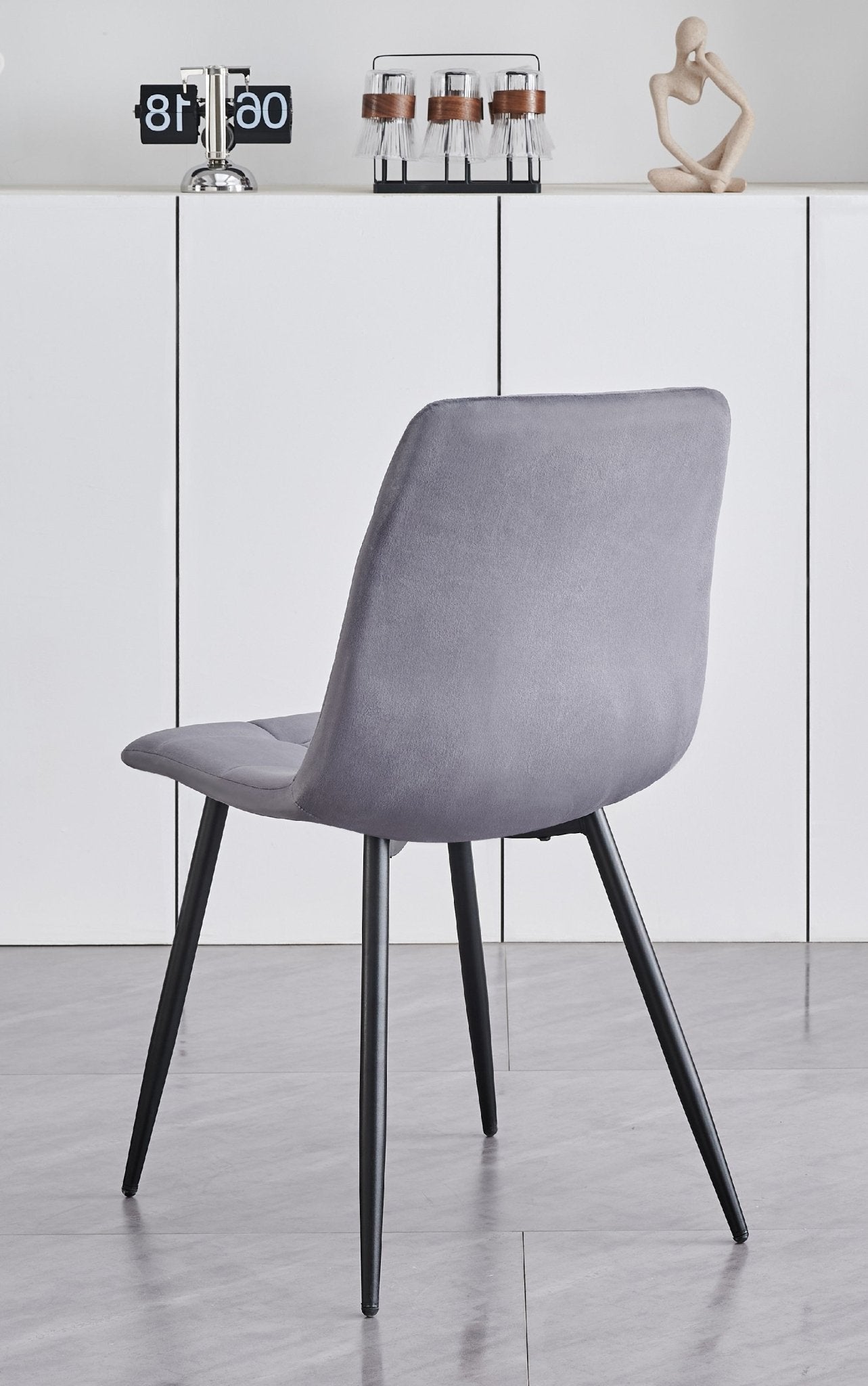 IFDCWhite Marble Veneer 5pc Dining Set T - 1590 C - 1592