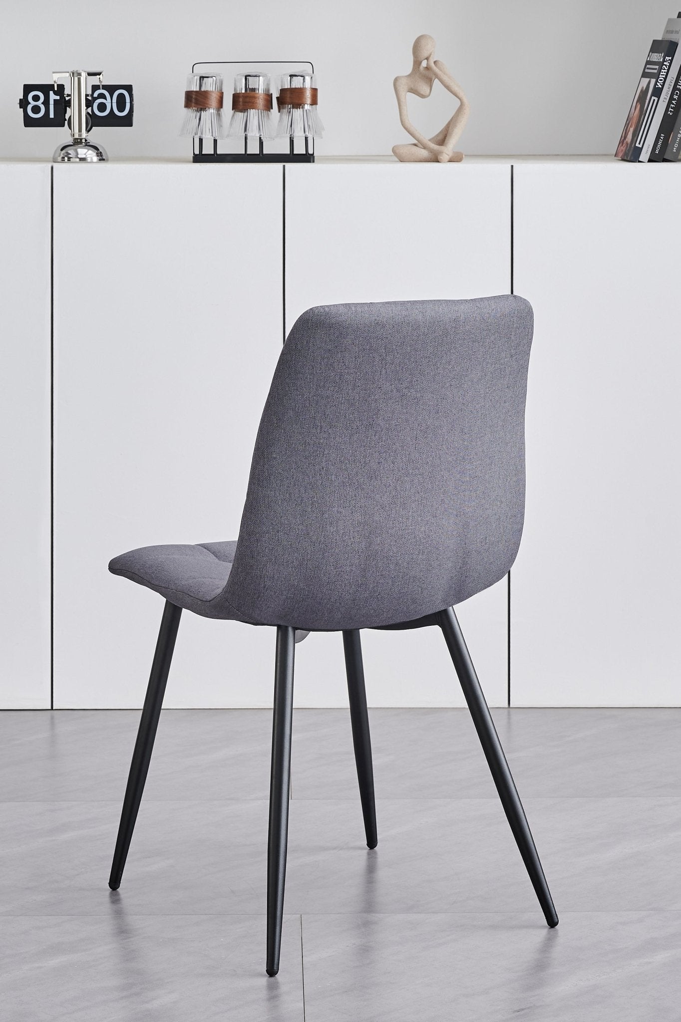 IFDCWhite Marble Veneer 5pc Dining Set T - 1590 C - 1593