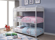 IFDCWhite Metal Triple Bunk Bed B - 505 (Single/Single/Single)