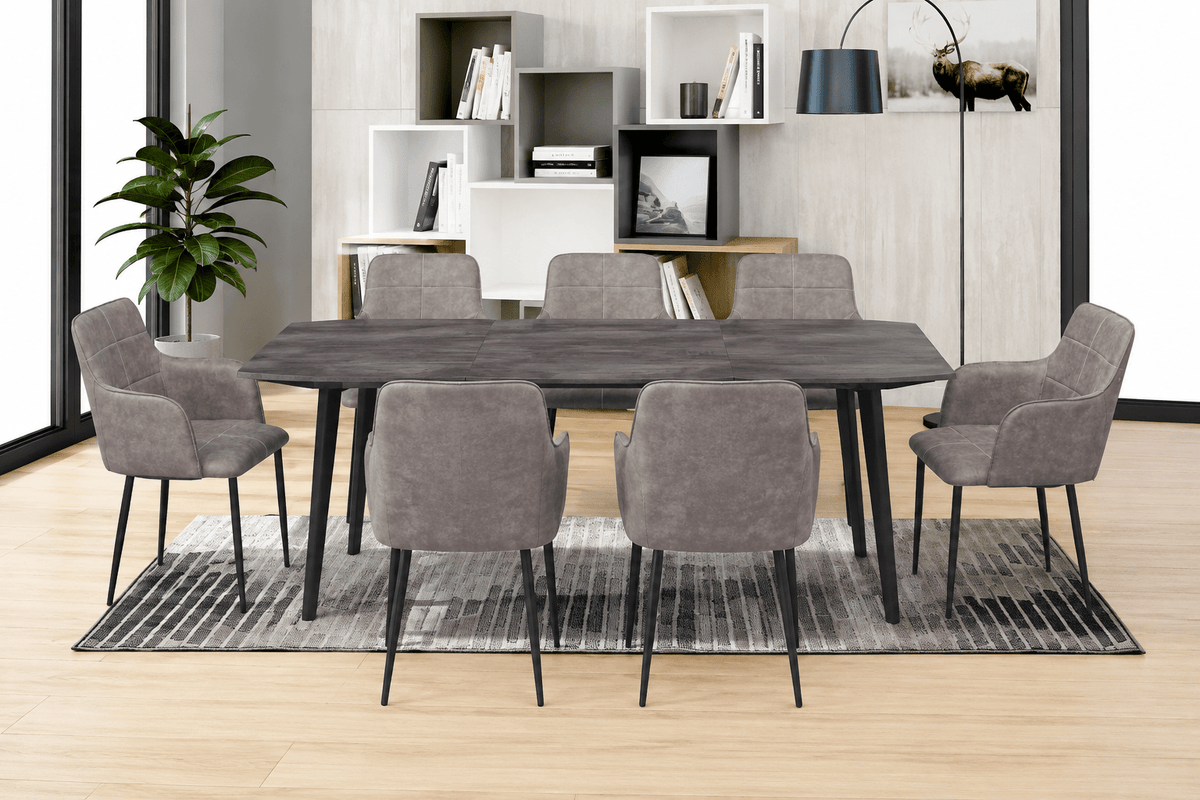 IFDCWood Table 7pc Dining Set T-1810 C-1835