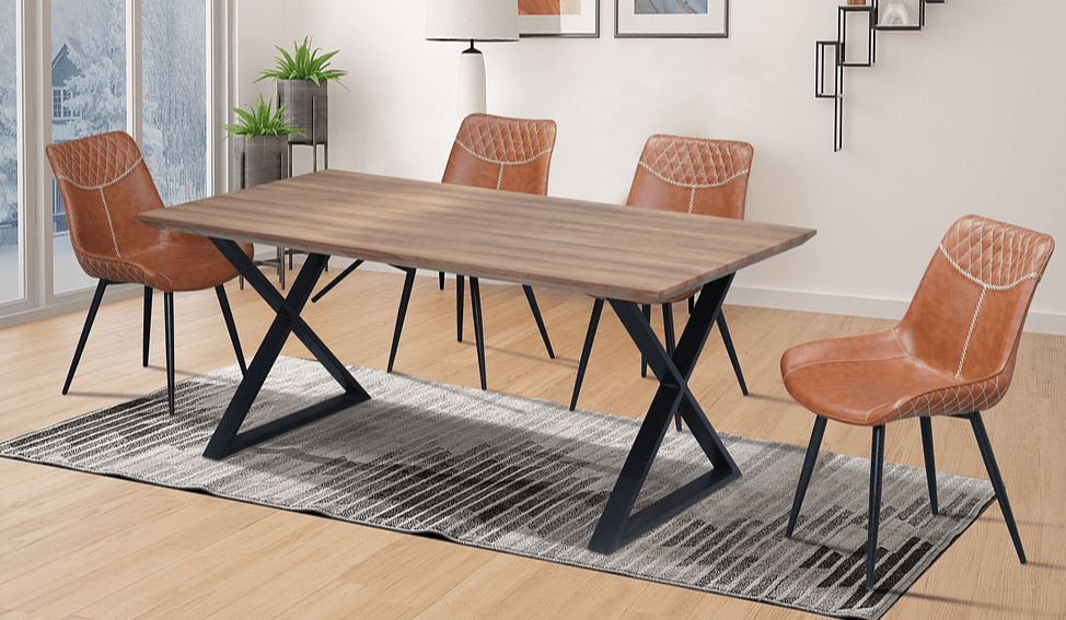 IFDCWood Table 7pc Dining Set T - 1812 C - 1825
