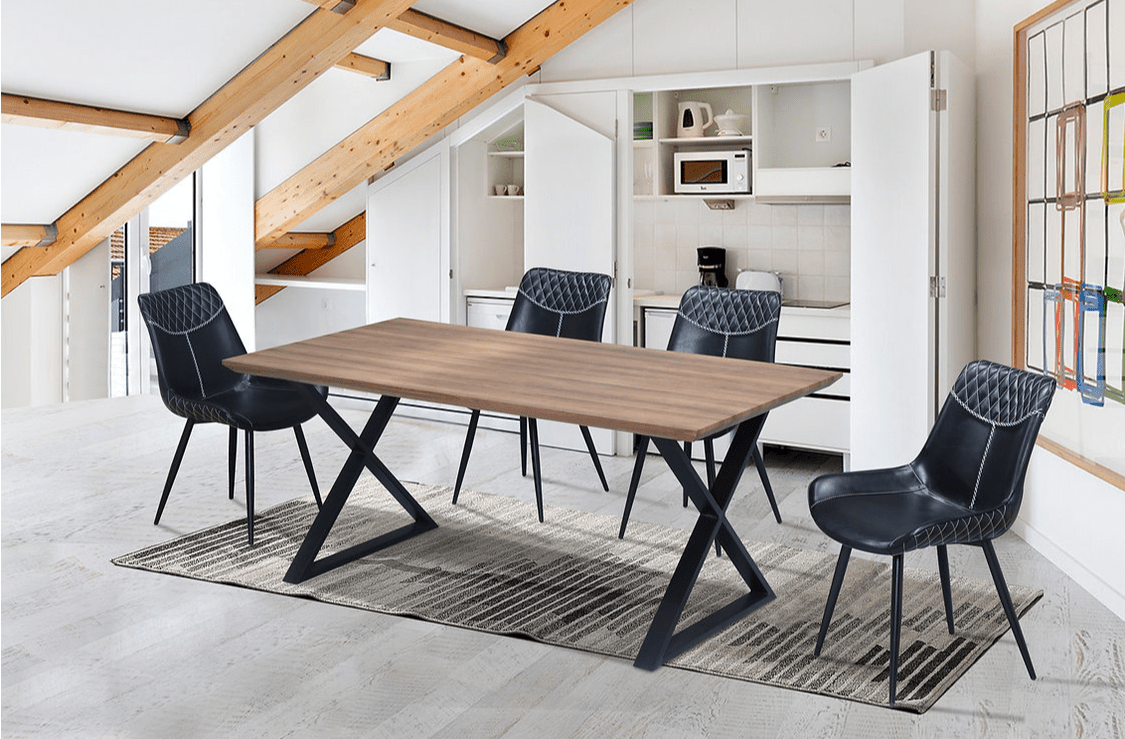 IFDCWood Table 7pc Dining Set T - 1812 C - 1826