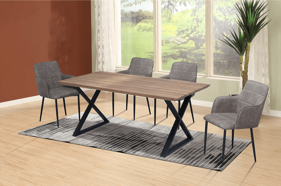 IFDCWood Table 7pc Dining Set T - 1812 C - 1835