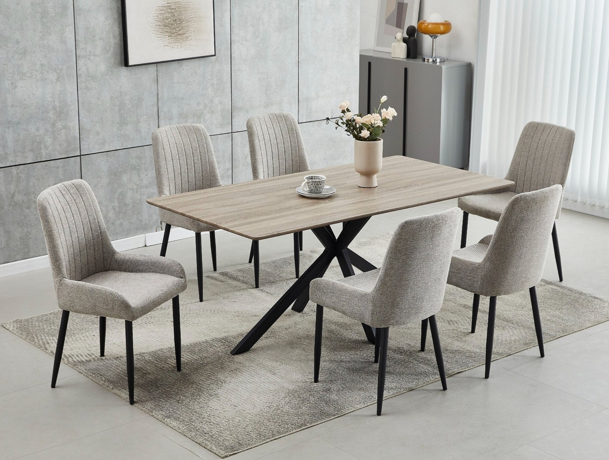 IFDCWood Top 7pc Dining Set T - 1510 C - 1512