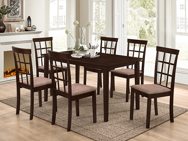 IFDCWooden Dining Table 7Pc Dining Set T - 1048 C - 1010