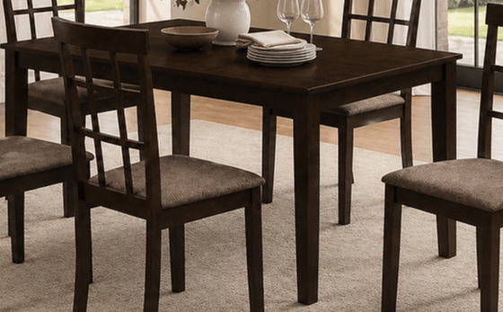 IFDCWooden Dining Table 7Pc Dining Set T-1048 C-1010