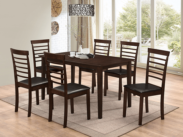 IFDCWooden Dining Table 7Pc Dining Set T - 1048 C - 1011