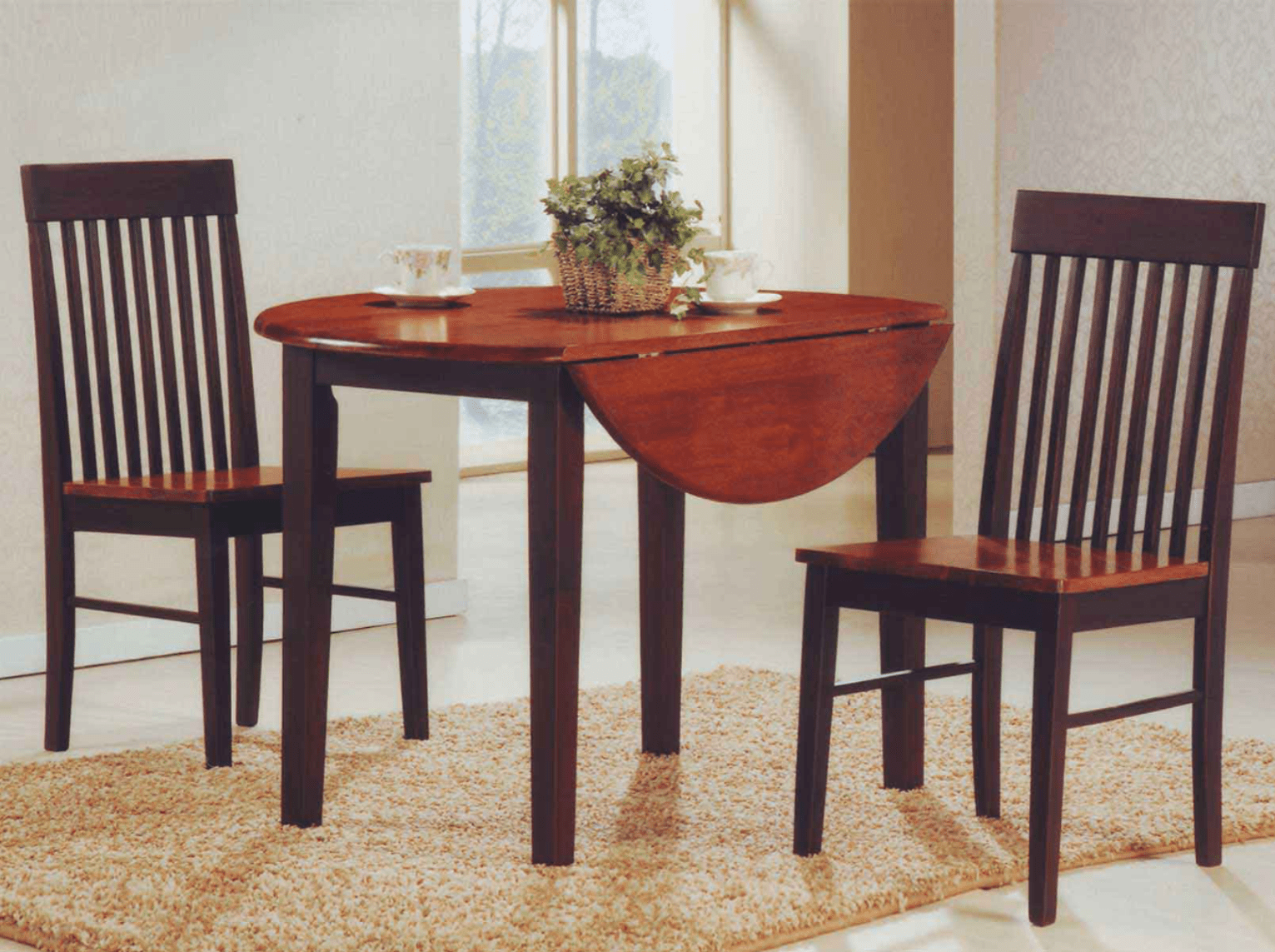 IFDCWooden Espresso 3pc Dining Set IF - 1012