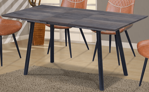 IFDCWooden Table With Self Storing Butterfly Extension Leaf 7pc Dining Set T-1814 C-1825
