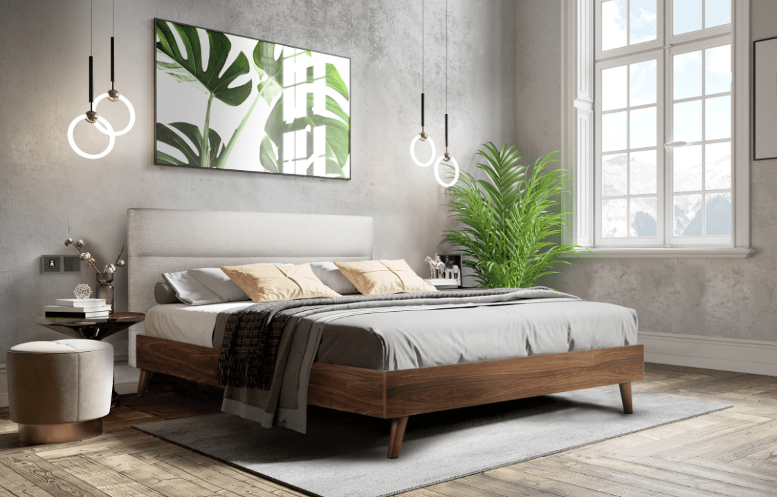 MazinMazin 5897 Upholstered Platform Bed