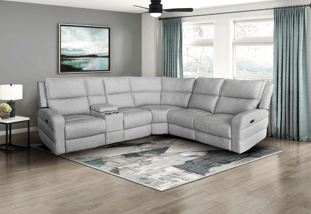 MazinMazin 98406LGYSS 3-piece Power Reclining Sectional