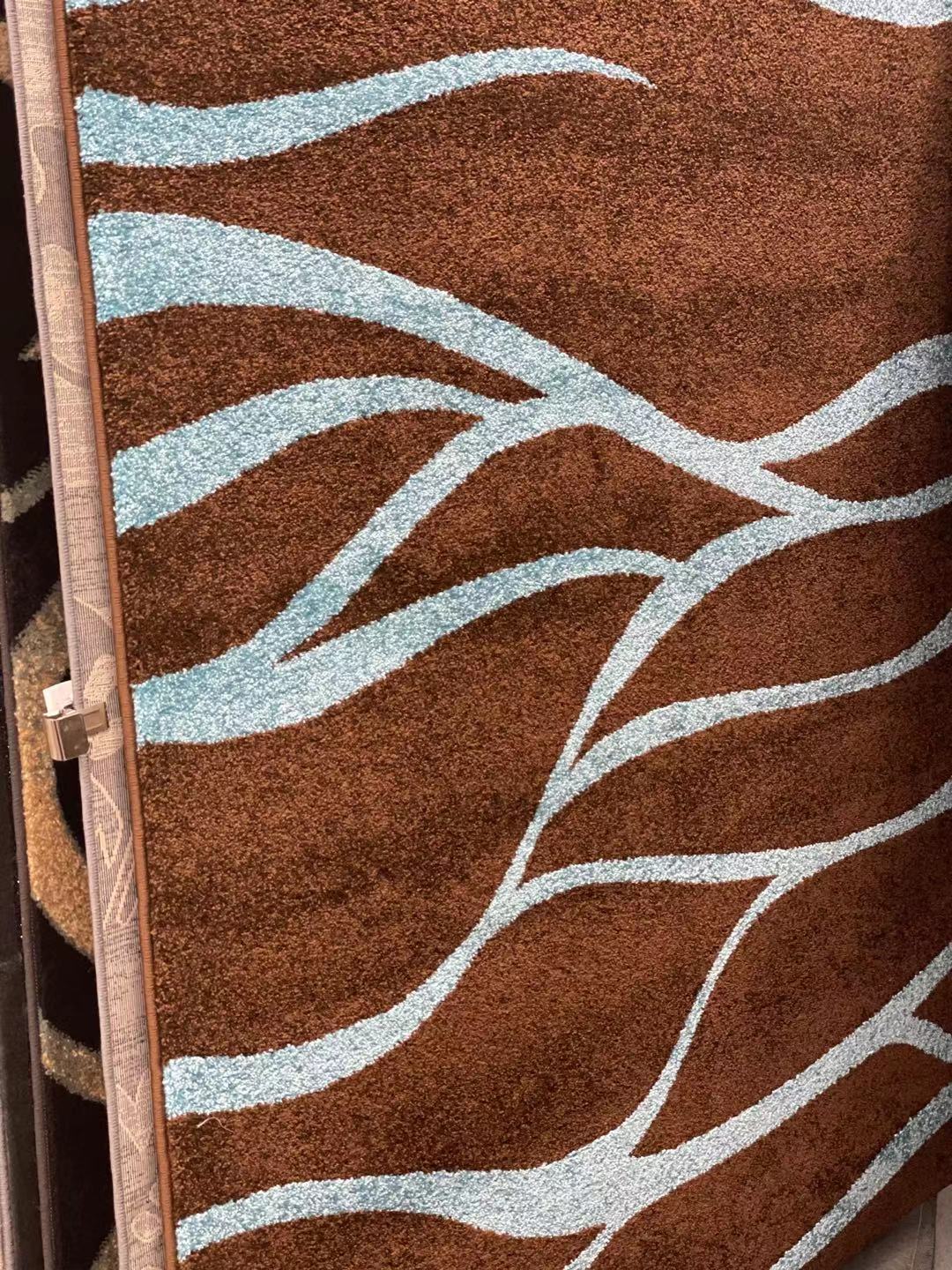 MerinosMR - Luxury Brown/Blue Rectangular Area Rug - 5x8