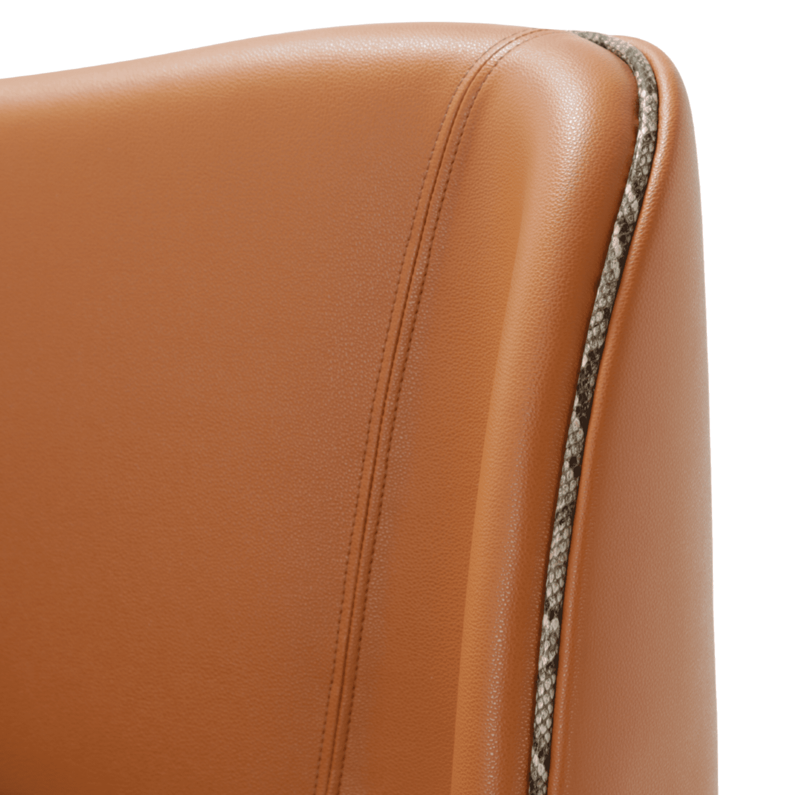 Michael Amini21 cosmopolitan orange Diablo Orange/Umber Cal King Upholstered Wing Bed