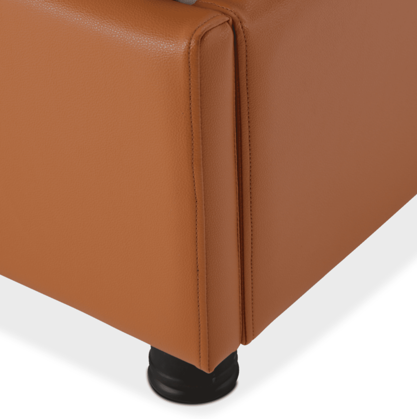 Michael Amini21 cosmopolitan orange Diablo Orange/Umber Cal King Upholstered Wing Bed