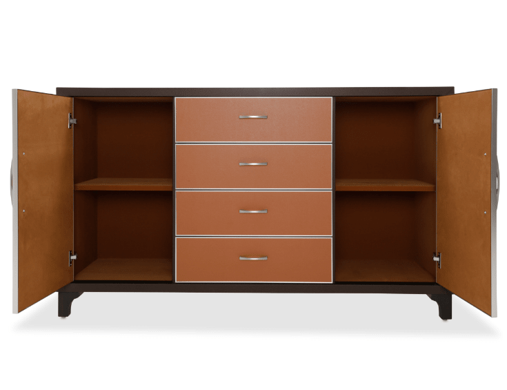 Michael Amini21 cosmopolitan orange Queen Set