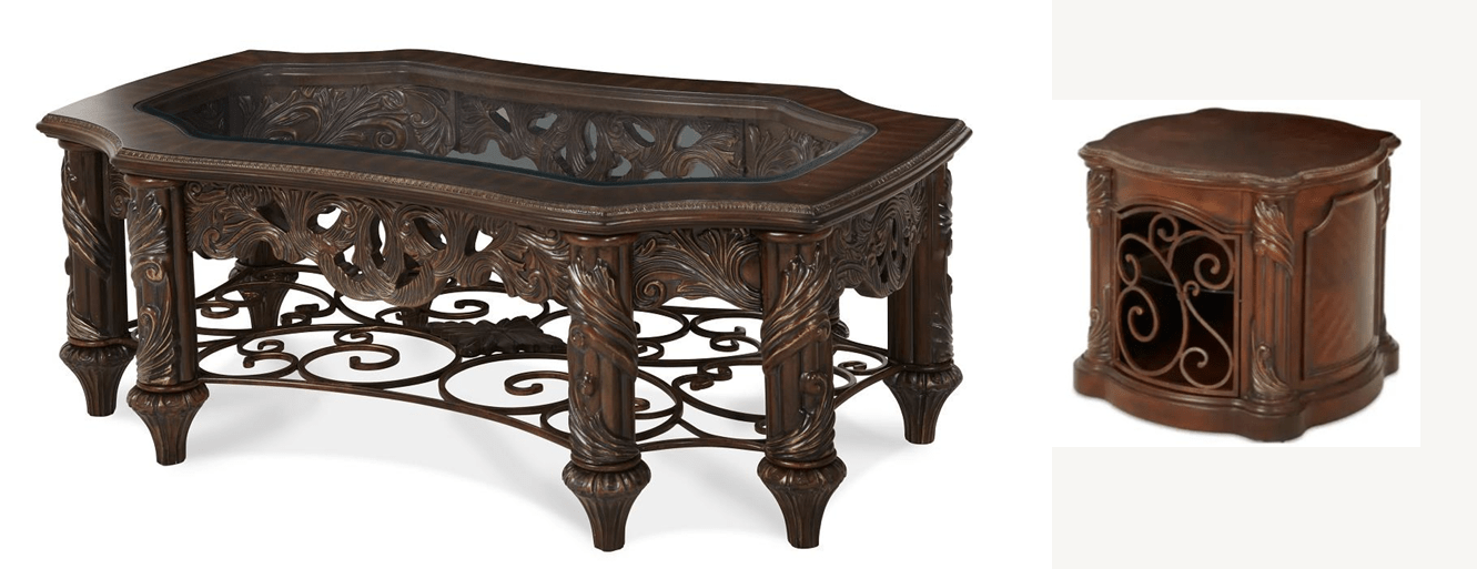 Michael AminiAICO Essex Manor Coffee Table and End Table 2pc Set